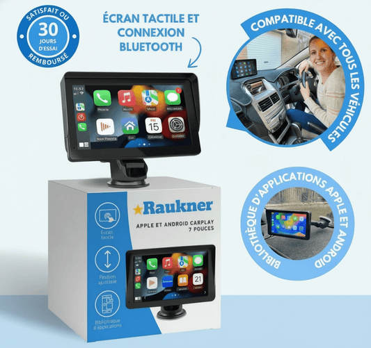 Carplay Android et Apple - 7 pouces - Raukner.com